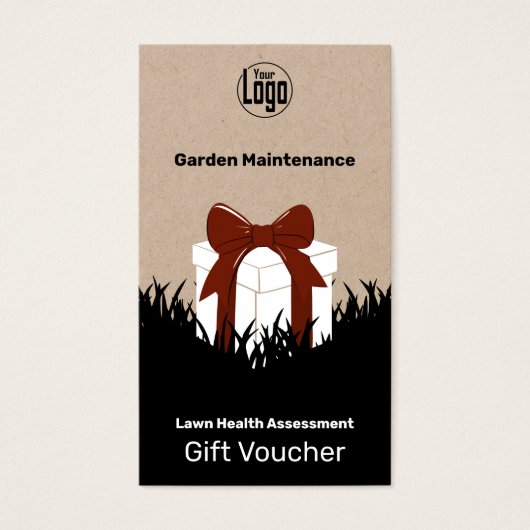 Gratis Tuin Onderhoud Gift Voucher Kaart (Voorkant)