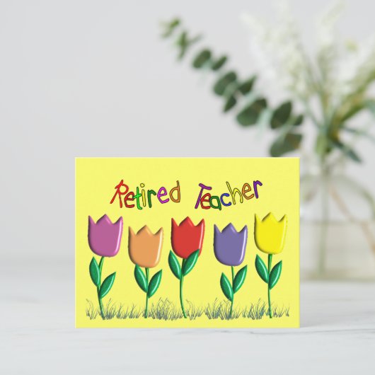 Gratis Tulpschotel voor docenten Briefkaart (Staand voorkant)