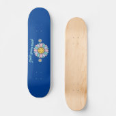 GRATIS UW MIND grappige 70's typografische vormgev Persoonlijk Skateboard (Voorkant)