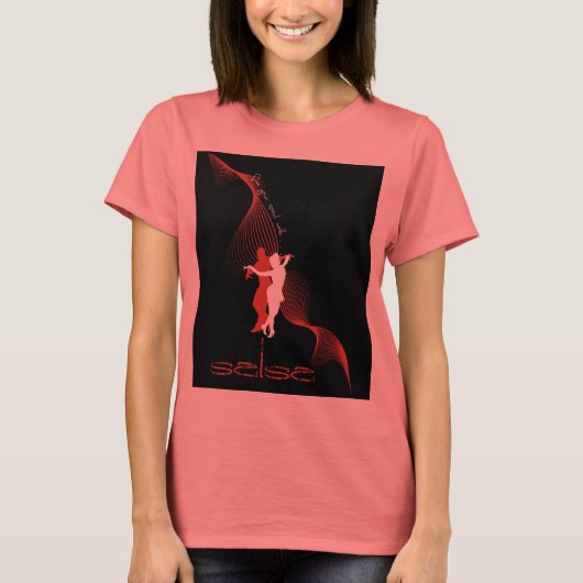 Gratis uw oplossing met Salsa Dancing T-shirt (Voorkant)