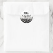 Gratis uzelf ronde sticker (Tas)