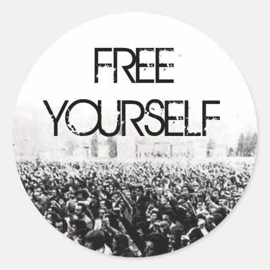 Gratis uzelf ronde sticker (Voorkant)