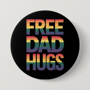 Gratis vaderknuffels LGBTQ Gay Pride Month trotse Ronde Button 7,6 Cm