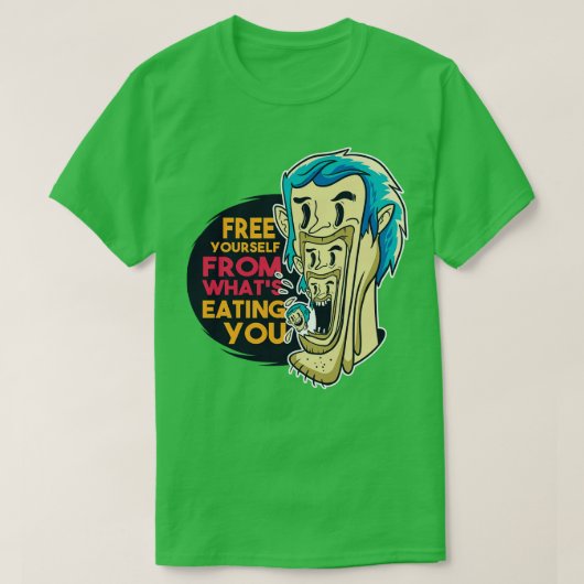 Gratis van wat je eet t-shirt (Design voorkant)
