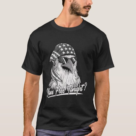 Gratis vanavond Amerikaanse vlag Patriottische ade T-shirt (Voorkant)
