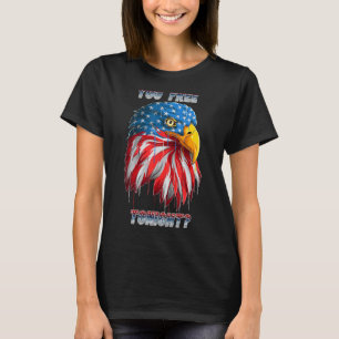 Gratis vanavond Bald Eagle Funny Patriotic Americ T-shirt