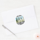 GRATIS VEILIG GAZA PALESTINE.png Ronde Sticker (Envelop)