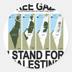 GRATIS VEILIG GAZA PALESTINE.png Ronde Sticker