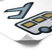 Gratis vervoer voor onze bruiloft gasten poster (Hoek)