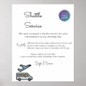 Gratis vervoer voor onze bruiloft gasten poster (Voorkant)