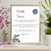 Gratis vervoer voor onze bruiloft gasten poster