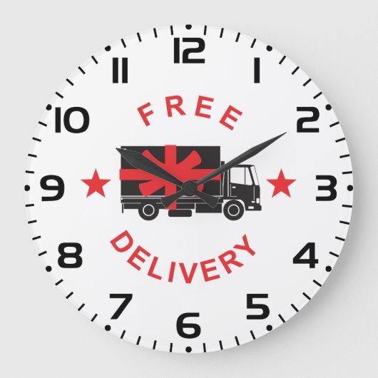 Gratis Verzending Bezorgtruck Grote Klok (Voorkant)