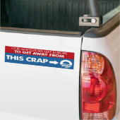 Gratis verzending met Zazzle Black + coupon gebrui Bumpersticker (Op Truck)