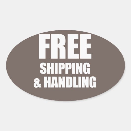 GRATIS VERZENDKOSTEN EN HANTERING OVALE STICKER (Voorkant)