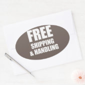 GRATIS VERZENDKOSTEN EN HANTERING OVALE STICKER (Envelop)