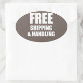 GRATIS VERZENDKOSTEN EN HANTERING OVALE STICKER (Tas)