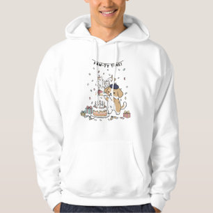 Gratis verzendservice voor honden-verjaardagsfeest hoodie