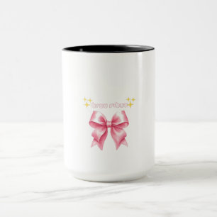 Gratis Vibes Roze Strik Coquette Mok Schattig Me