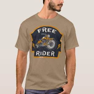 Gratis Vintage Rider-motorfiets T-shirt