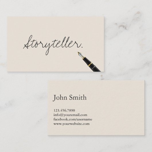 Gratis Visitekaartje voor het schrijven van script (Voorkant / Achterkant)