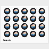 Gratis Vliegende Draak D20 Achtergrond Sticker (Vel)