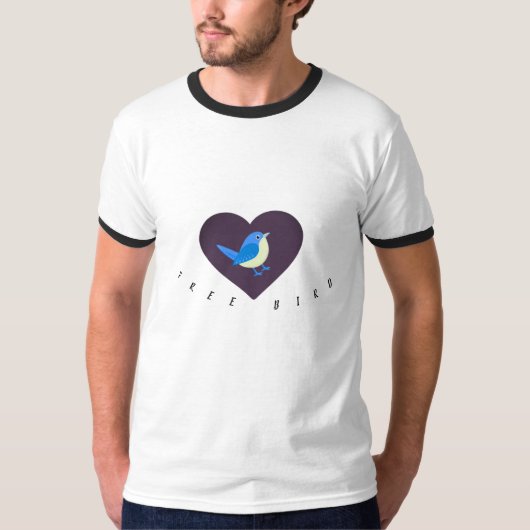 Gratis Vogel Mannen T-shirt (Voorkant)