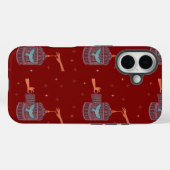 Gratis Vogel Vogelkooi | Folk Art handen en Blauwe Case-Mate iPhone Case (Achterkant (horizontaal))