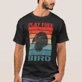 Gratis vogelpatriottische Bald Eagle 4 juli Retro T-shirt (Voorkant)
