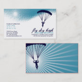 Gratis vogelskydiving visitekaartje (Voorkant / Achterkant)