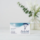 Gratis vogelskydiving visitekaartje (Staand voorkant)