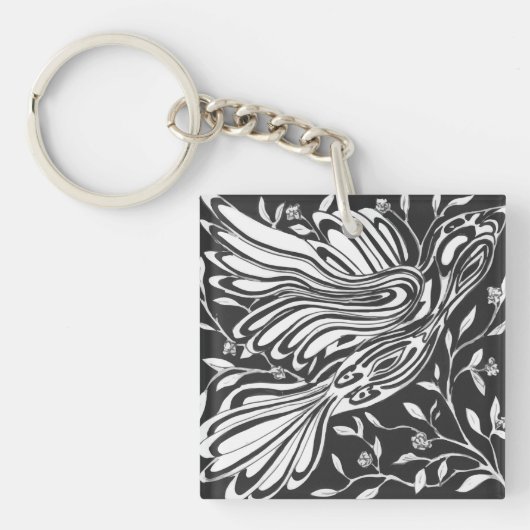 Gratis vogelvlucht door Rozen en doornen Sleutelhanger (voorkant)