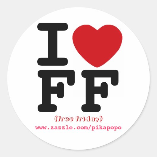 Gratis vrijdag Sticker (Voorkant)