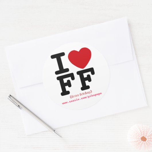 Gratis vrijdag Sticker (Envelop)