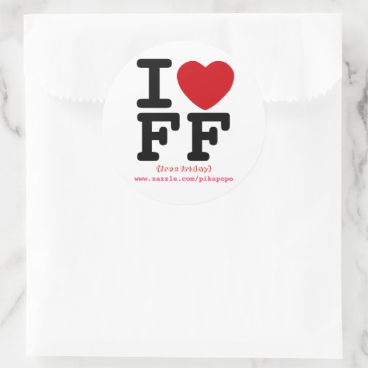 Gratis vrijdag Sticker (Tas)