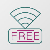 Gratis WI-FI Coffee Shop Netwerk Verbinden Raamsticker (Vel)