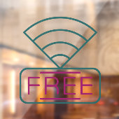 Gratis WI-FI Coffee Shop Netwerk Verbinding  Raamsticker (Vel 2)