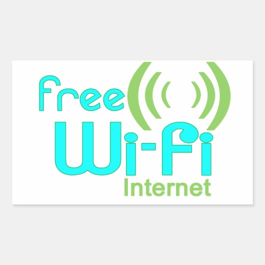 Gratis Wi-Fi Internet Access Window Sticker (Voorkant)