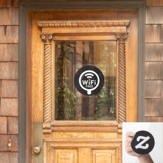 Gratis Wi-Fi Koffie Donut Winkel Bedrijf  Raamsticker (Huis Deur)