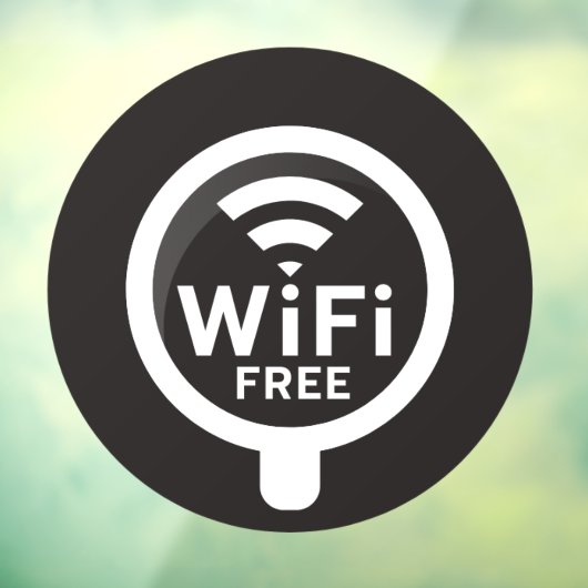 Gratis Wi-Fi Koffie Donut Winkel Bedrijf  Raamsticker (Vel 3)
