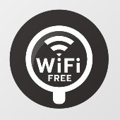 Gratis Wi-Fi Koffie Donut Winkel Bedrijf  Raamsticker (Vel)