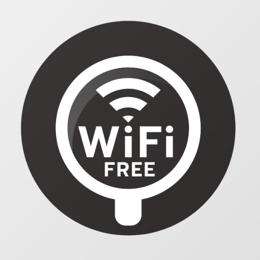 Gratis Wi-Fi Koffie Donut Winkel Bedrijf  Raamsticker (Vel)