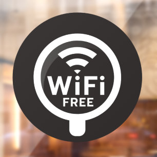 Gratis Wi-Fi Koffie Donut Winkel Bedrijf Raamsticker