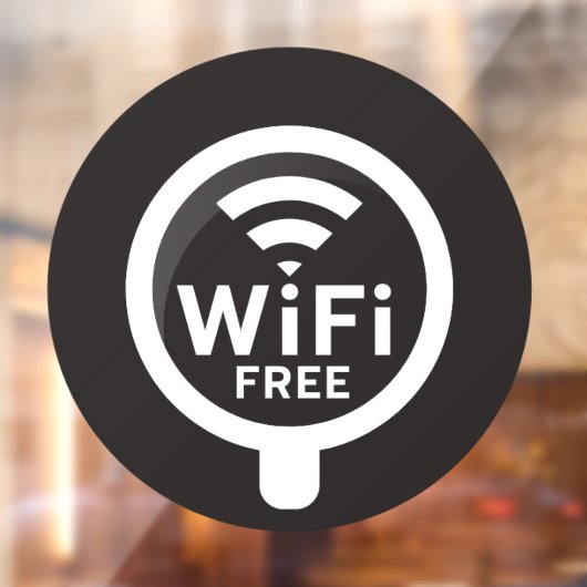 Gratis Wi-Fi Koffie Donut Winkel Bedrijf  Raamsticker (Vel 2)