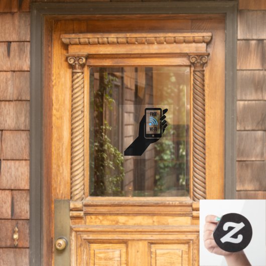 Gratis Wi-Fi Koffie Donut Winkel Zakelijke Mobiele Raamsticker (Huis Deur)