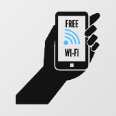 Gratis Wi-Fi Koffie Donut Winkel Zakelijke Mobiele Raamsticker (Vel)