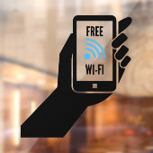 Gratis Wi-Fi Koffie Donut Winkel Zakelijke Mobiele Raamsticker (Vel 2)