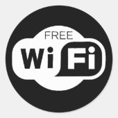 Gratis Wi-Fi Ronde Sticker (Voorkant)