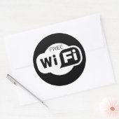 Gratis Wi-Fi Ronde Sticker (Envelop)