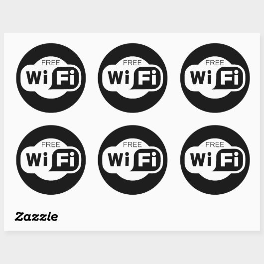 Gratis Wi-Fi Ronde Sticker (Vel)