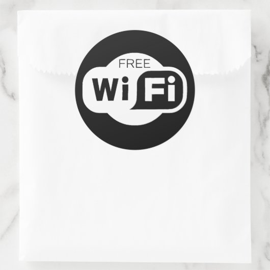 Gratis Wi-Fi Ronde Sticker (Tas)